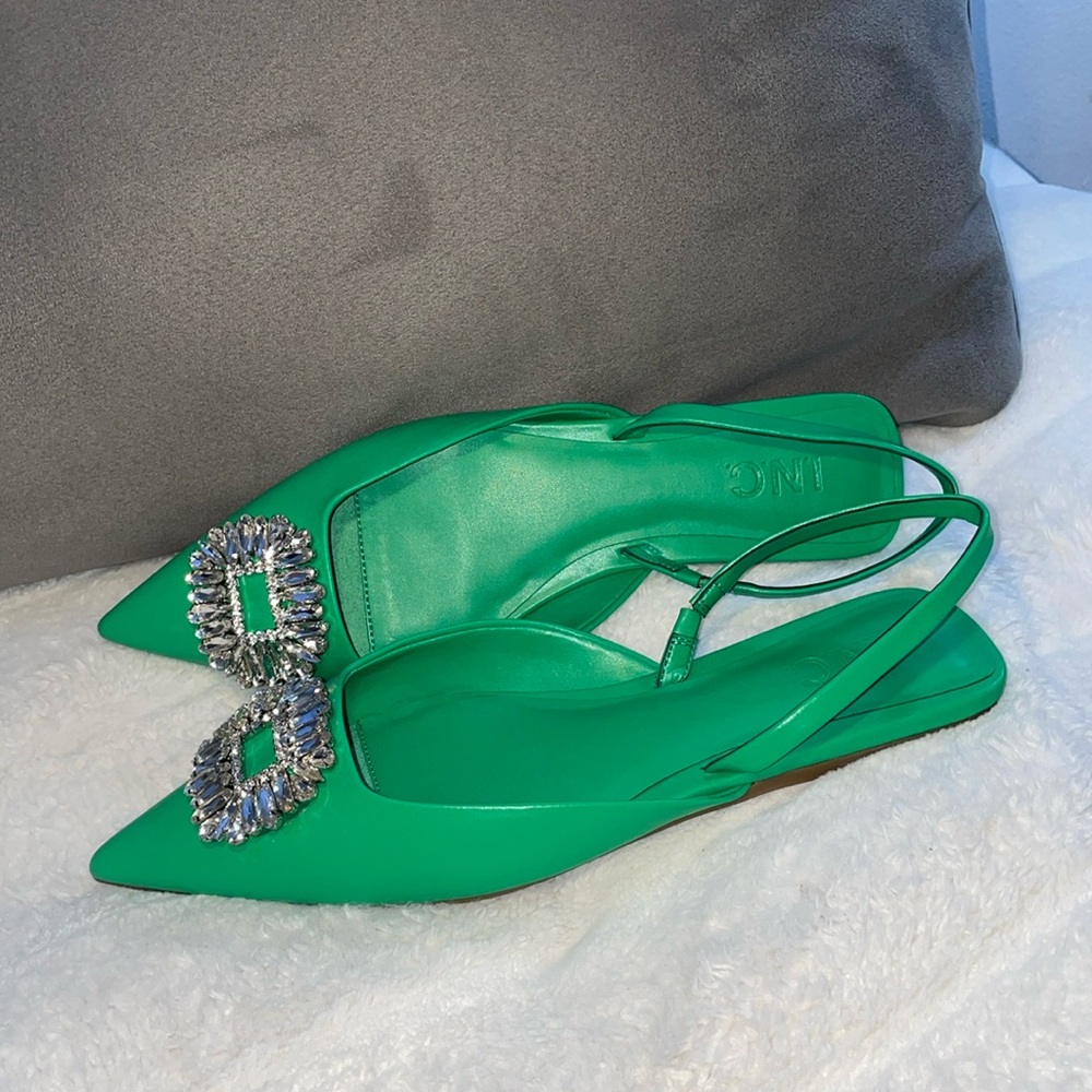 Inc International Concepts Women's Melicity Flats - Green 5.5M - Picture 7 of 9